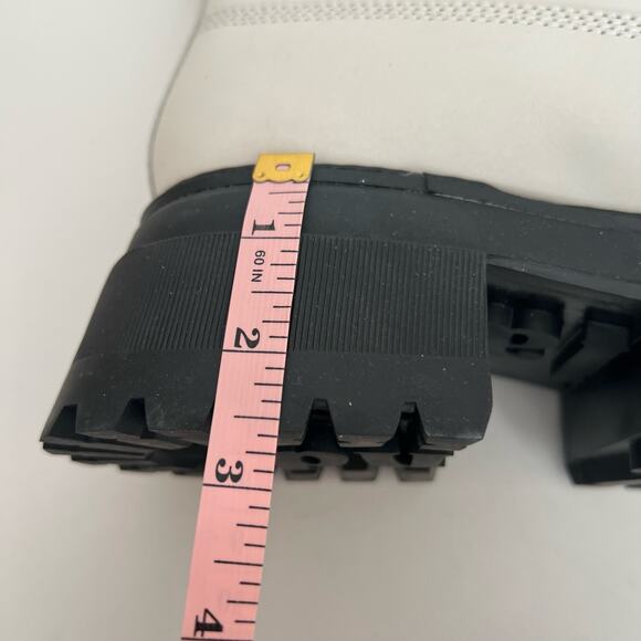 Timberland Leather Sky 6”Lace Up Platform White Combat Boots Women Size 10 - Picture 9 of 12